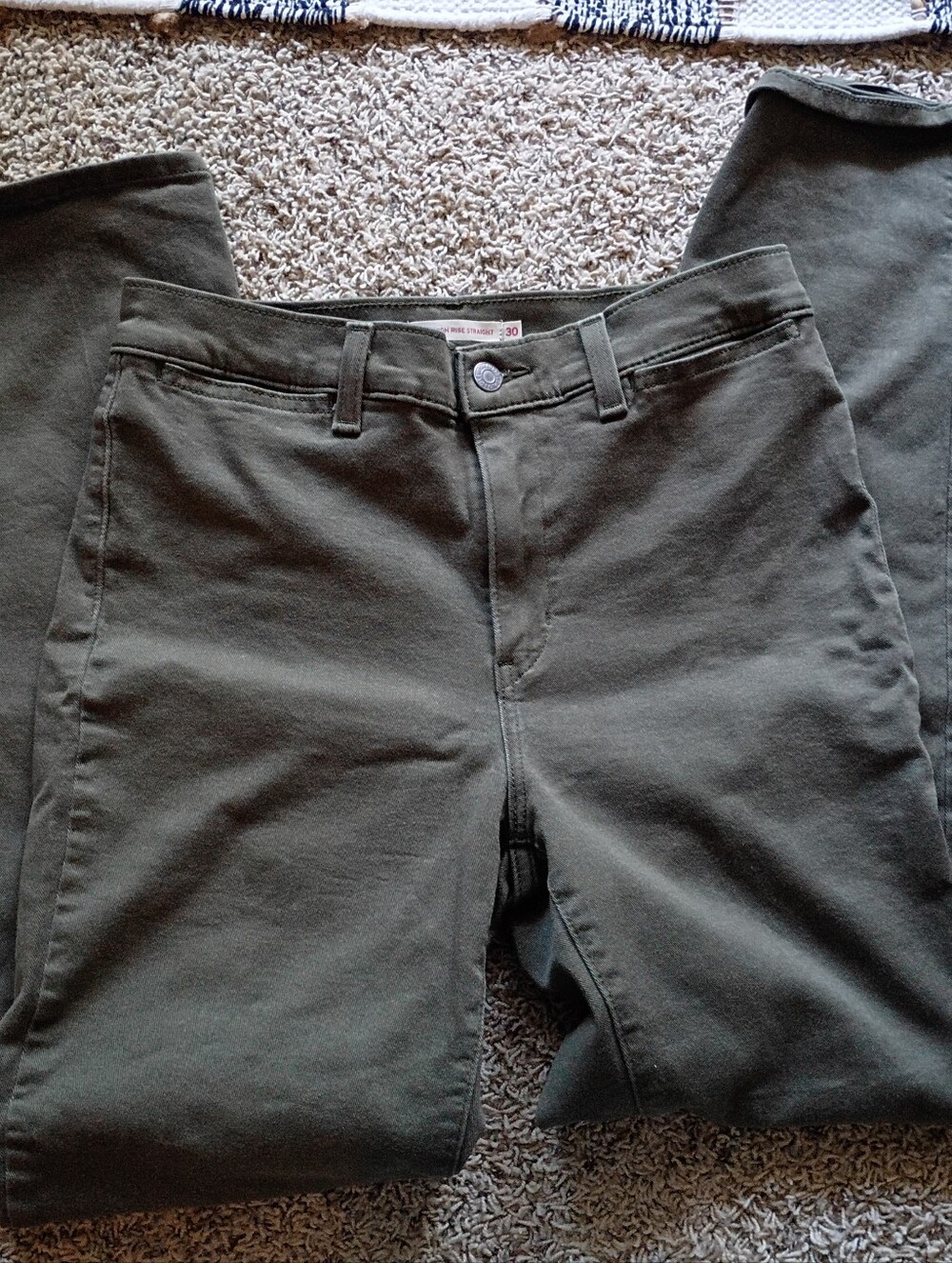 Levi's Olive Green Straight Leg Women's Jeans